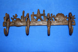 Seahorse Bath Robe Towel Wall Hook Bar, 11 1/4&quot; long, Vintage Look Cast Iron, H-31