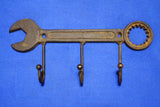 Mens Bathroom Decor Wrench Design Towel Wall Hooks 9 1/2&quot; Cast Iron, Volume Priced, H-35