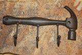 Vintage-style Hammer Wall Hooks 9 1/2&quot; Solid Cast Iron, Volume Priced ~ H-36