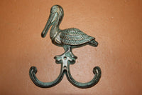 Pelican Wall Hook ~ Bronze-look Cast Iron 6 inches, Volume Priced ~ H-70