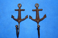 Cast Iron Anchor Wall Hooks 5 1/4 inch Nautical Mancave Wall Dcor, Volume Priced H-77