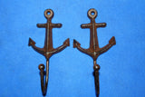 Cast Iron Anchor Wall Hooks 5 1/4 inch Nautical Mancave Wall Dcor, Volume Priced H-77