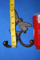 Dragonfly Gift for Her Coat Hat Towel Wall Hooks Cast Iron 6 inch Volume Priced H-59