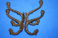4) DIY Old Fashion Hall Tree Wall Hooks, Vintage-look Cast Iron ~ 6 3/4&quot; tall, Set of 4 H-44