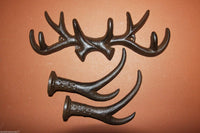 3)pcs, Antler wall decor, 12&quot;,cast iron,Antler wall hook, ready to paint, Deer Hunter,rustic,decorating for a deer hunter,W-36,W-34