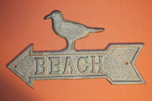 1 pc) Beach house sign, beach house plaque, beach house wall decor,free shipping,cast iron,Seagull wall decor,Christmas gift, BL-49