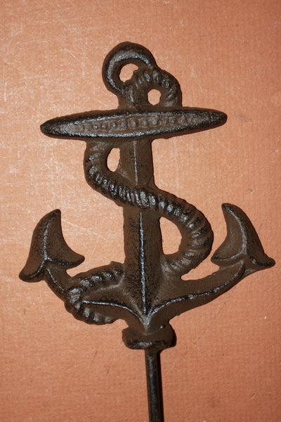 2 pieces) Rustic look anchor home decor, free shipping, 6 3/4 inch anchor coat hook, anchor hat hook, anchor towel hook, N-48