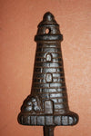 1 piece) Cast iron lighthouse wall hook 5 5/8 inch free shipping, vintage-look lighthouse home decor, lighthouse wall hook,  N-56~