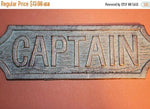 1 piece), Captain gift, Captain decor, fast and free shipping, cast iron captain&#39;s quarters sign, Gift for him, Nautical sign