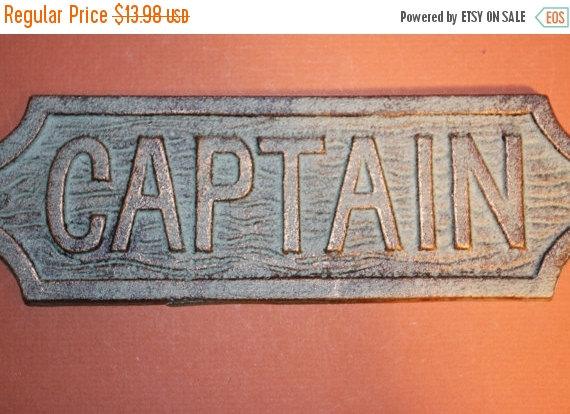 1 piece), Captain gift, Captain decor, fast and free shipping, cast iron captain&#39;s quarters sign, Gift for him, Nautical sign