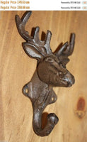 4) pcs, Deer head wall hook, deer hunter wall decor, 8 point buck head wall hook, perfect to decorate a hunting lodge, deer,H-20