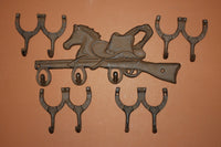 10)pcs, Cast iron cowboy farm and ranch coat and hat hook, cast iron horse shoe wall hook, horse shoe decor, Free shipping, W-12,9