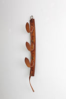 Jacques Adnet Leather Set of Three Wall Hooks