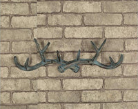 Vintage Cast Iron Deer Antlers 36 x 12cm Wall Hooks