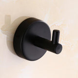 Modern Pure Black Design Wall installation Stainless steel Wall Hook . Bedroom Clothes Robe Hook Multi-function Kitchen Hooks